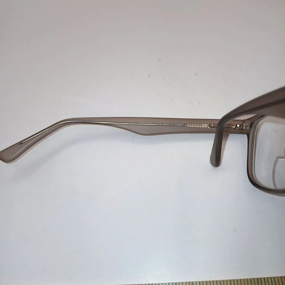 Enhance 4015 Men's Eyeglasses Frames Only Matt Grey 53-16-145 w/ Case & Cloth